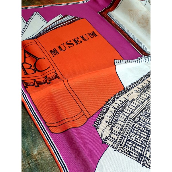 Inoui Editions šilko skara MUSEUM RASPBERRY